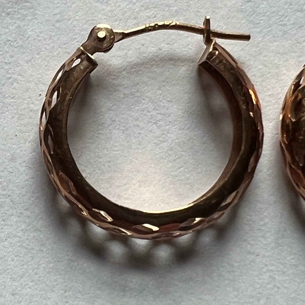 14KT Rose Gold Hoops